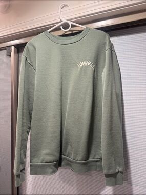 Unwell Crewneck Sweater in Sage Green - Women's